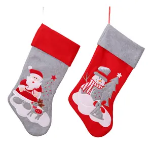 Wholesale Custom Xmas Socks Bulk Felt Xmas Christmas Stocking For Embroidery