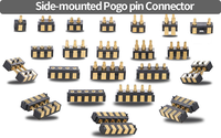 Conector de Pines Pogo de Resorte, Macho y Hembra, de Una o Dos Filas, Paso de 2.54, de 1 a 20 Pines, Latón con Baño de Oro
