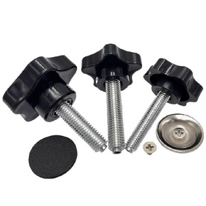 <span class=keywords><strong>Tornillo</strong></span> de sujeción de plástico con rosca macho M5 M6 <span class=keywords><strong>M8</strong></span> M10, perilla en forma de estrella negra, mango de agarre, apriete manual, <span class=keywords><strong>tornillo</strong></span> de pulgar estándar ISO - Product Image 2