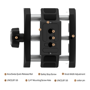 Săn Bắn ngoài trời loạt phổ Kẹp nhôm Tripod núi chụp phụ kiện Adapter săn bắn kẹp - Product Image 3