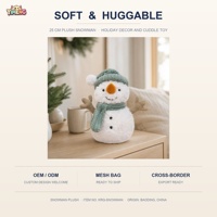 Jouets en peluche personnalisés, Bonhomme de neige de Noël, Peluches douces, Animaux en peluche, Mignons, Kawaii, Mascottes, Formes tendance pour fêtes, Vente en gros