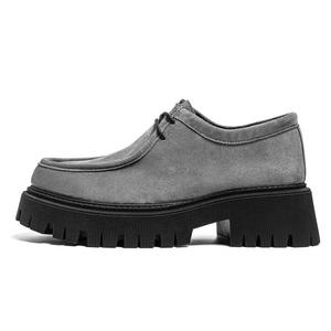 Zapatos casuales de vestir para hombre al por mayor de fábrica, de gamuza, con suela gruesa de plataforma, con cordones y suela exterior de goma antideslizante, estilo para caminar. - Product Image 3