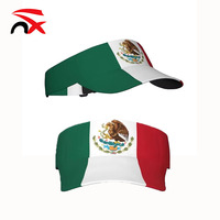 Nuoxin personnalisé pare-soleil drapeau casquette extérieure crème solaire réglable polyester mexique haïtien italie drapeau chapeau pour l'activité