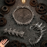 Ensemble de bijoux ChuYao en alliage, bracelet, bague et boucles d'oreilles à motif squelette de dragon, pour hommes, vente en gros, bijoux de mode personnalisés