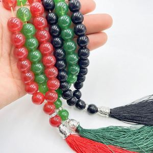 Bracelet de prière musulman en cristal de 12 mm, 33 perles, avec pompon, cadeau islamique pour le Ramadan - Product Image 6
