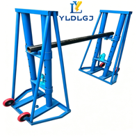 Support de déroulage de câble hydraulique industriel YILI, capacité de charge de 5 tonnes, mobile, avec roues robustes, pour les entrepreneurs en électricité