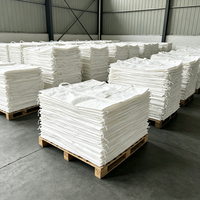 Sac de conteneur en vrac FIBC anti-poussière 1500kg 2000kg, respirant, à fond plat avec bec de décharge pour céréales, farine, sel