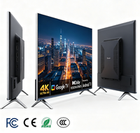 Téléviseur LED numérique intelligent Android 4K Ultra HD sans cadre de 55 pouces à fixation murale, angle de vision large et vibrant, pour le divertissement quotidien à la maison et au studio