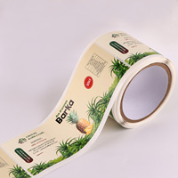 Étiquettes autocollantes personnalisées en vinyle BOPP imperméable pour l'impression d'emballages de bouteilles et de pots de boissons, jus et verres