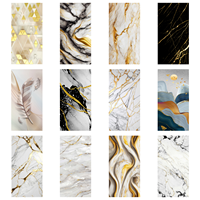 Revêtement mural en PVC de style moderne, imitation pierre souple, 1220x2440, sans peinture, décoration UV, plaque en plastique