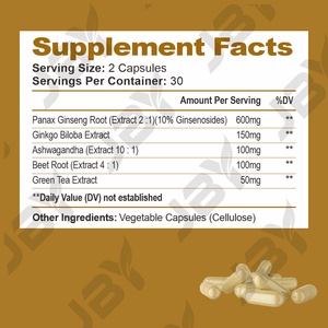 JBY OEM Özel Marka En İyi Fiyatlı Takviyeler <span class=keywords><strong>Panax</strong></span> <span class=keywords><strong>Ginseng</strong></span> Kapsülleri <span class=keywords><strong>Panax</strong></span> <span class=keywords><strong>Ginseng</strong></span> Takviyesi - Product Image 6