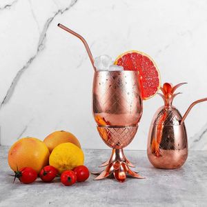 Vaso de Acero Inoxidable Brillante Color Oro Rosa de 500 ml (17 oz) para Cócteles, Lassi y Bebidas, Taza Metálica para Bar - Product Image 1