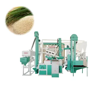 Fraiseuse de riz combinée automatique de 20 à 30 tonnes par jour avec machine à emballer de trieuse de couleur de polisseuse de riz de dissolvant de pierre