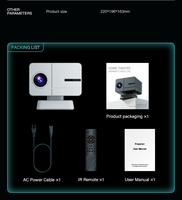 Projecteur Full HD 1080P le plus vendu avec mise au point automatique 400 Lumens ANSI et correction d'échelle pour un dépistage vidéo optimal à domicile