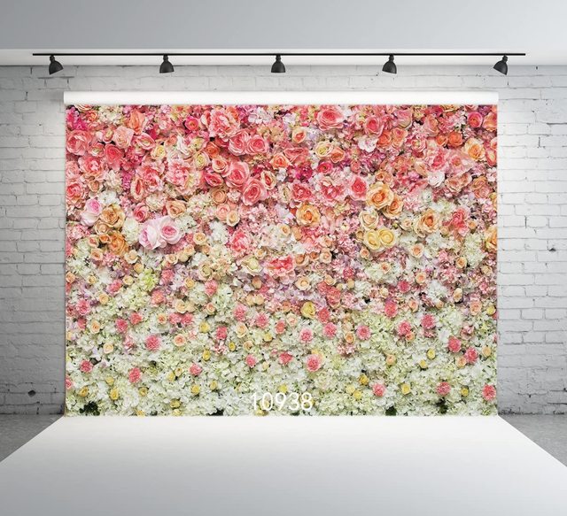 LEMON 5*7ft Floral Backdrop for Photography Valentine's Day Wedding Backdrops Spring Flower Vinyl Newborn Background