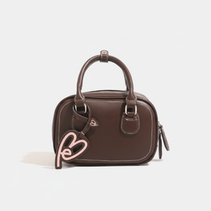 Sac à bandoulière et à main de luxe pour femme, simple, bicolore, grande capacité, avec fermeture éclair et doublure géométrique en polyester - Product Image 1