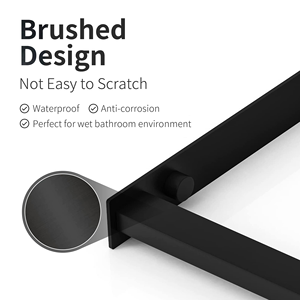Hot Sale Wall Mounted Stainless Steel Bathroom Towel Rack Self Adhesive Matte Black Towel Holder Towel <b>Shelf</b> - Product Image 2