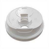 Couvercle de tasse intégré en plastique PP moulé par injection, jetable, anti-fuite, de qualité alimentaire, 90 mm, pour café, thé, boissons froides et chaudes