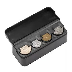Пластиковый автомобильный органайзер для монет, чехол, свободная коробка для хранения монет, контейнер, держатели для монет, Органайзер
