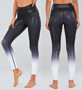 Ecofriendly Delle Ghette Delle Donne Frizzante di Alta Qualità Pantaloni di Sport di Fitness Yoga <span class=keywords><strong>Leggings</strong></span> <span class=keywords><strong>Lucidi</strong></span> - Product Image 2
