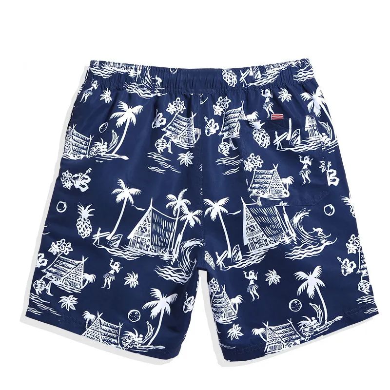 Ready to Ship Beachwear Casual Men Swim Trunk Printed Quick Dry Swimwear Beach Shorts