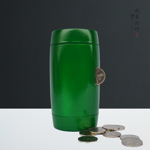 Bamboo <b>Money</b> <b>Jar</b> With Coin Slot Portable Savings Container For Gift Gifting - Product Image 3