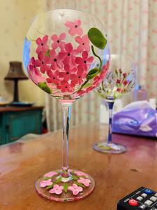 Copa de vino de pintura a mano de alta calidad suministrada de fábrica, dibujo a mano, gafas <span class=keywords><strong>Gin</strong></span> <span class=keywords><strong>Tonic</strong></span>, vaso de vidrio para beber <span class=keywords><strong>Gin</strong></span> - Product Image 4