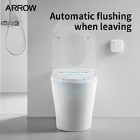 WC intelligent ARROW monobloc avec chasse automatique, télécommande, siège chauffant, séchage à l'air, capteur de détection hors siège, chasse d'eau et veilleuse