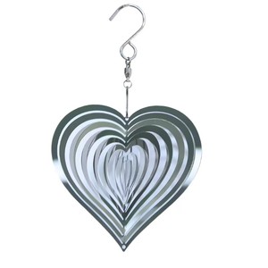 Aangepaste Hoge Kwaliteit Custom Roterende Metalen Roestvrij Staal <span class=keywords><strong>Wind</strong></span> <span class=keywords><strong>Spinner</strong></span> Voor Tuin Decor Zilver Hart - Product Image 1
