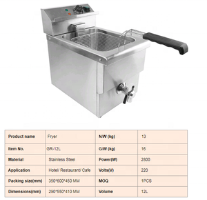 Grace Friteuse électrique de table commerciale de <span class=keywords><strong>12L</strong></span> à réservoir unique pour poulet frit et beignets - Product Image 4