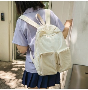 Men's New Harajuku Style Fashionable <b>Backpack</b> Geometric Pattern Nylon Fabric Waterproof Feature for Students Couples Campuses - Product Image 6