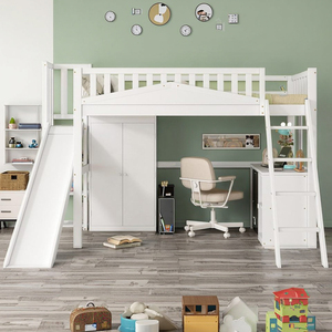 <span class=keywords><strong>Lit</strong></span> superposé multifonctionnel durable en bois massif Meubles de salle de jeux Cabine pour enfants <span class=keywords><strong>Lit</strong></span> avec table et armoire, escalier avec <span class=keywords><strong>bureau</strong></span> - Product Image 1