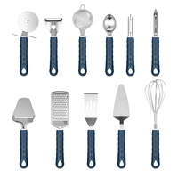 Nouveauté, ensemble de 11 gadgets de cuisine antidérapants et durables, coupe-pizza et râpe à fromage, ustensile en métal