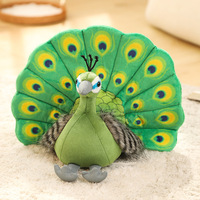Jouets en peluche personnalisés, fauves et réalistes, en forme de paon, animaux en peluche sur mesure
