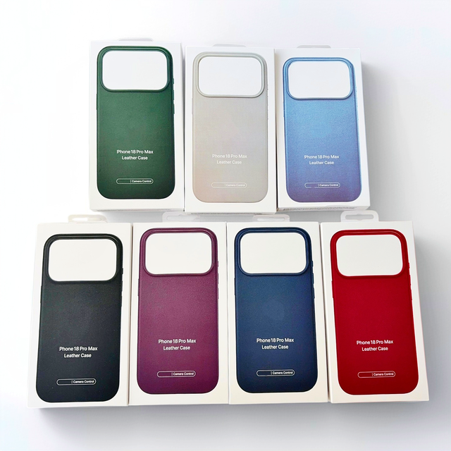 Official 1:1 for Magnetic Leather Coque Case for IPhone 18 Pro Max 18 pro Orginal Animation Magnetic Wireless Charging Case