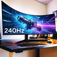 Vente en gros d'écrans de jeu incurvés sans bordure professionnels de 19/34/49 pouces, 1K/2K/4K/5K, écrans LCD pour PC