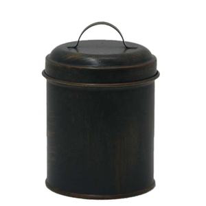 Dernières 2024 vert couleur cuivre lavage métal fer forme ronde boîte avec couvercle Design moderne pour la cuisine stockage à la main personnalisé - Product Image 1