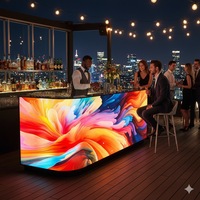 Nouvelle Façade LED Courbe Portable P2.5 à Densité de Pixels Personnalisée Fumashi pour Cabine DJ, Haute Clarté, pour Divertissement Intérieur