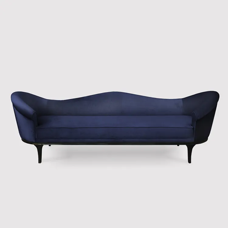 Home furniture living room sofa modern blue colors fabric velvet sofas