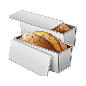 Molde para Pan de Aluminio y Acero con Tapa de 450g/500g/600g/750g/900g/1000g/1200g, Molde para Pan, Moldes para Pan, Molde Metálico para Hornear Pan - Product Image 4