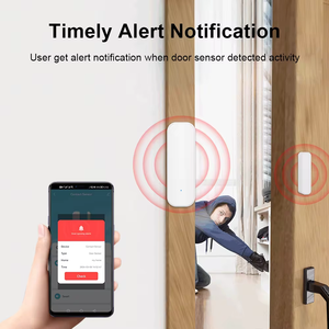 ใช้แบตเตอรี่อัลคาไลน์ WIFI Smart Tuya เซ็นเซอร์แม่เหล็กประตู/หน้าต่างรองรับการควบคุม2ทางทำงานร่วมกับ Alexa และ <span class=keywords><strong>Google</strong></span> Home DC1.5V - Product Image 5