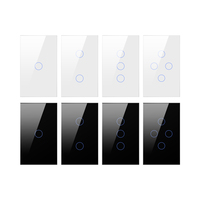 Avatto Tuya WiFi US Standard verre tactile lumière mur interrupteur intelligent prise en charge App télécommande