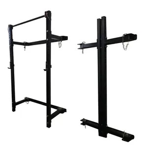 Cross Fit Vouwen Fitness Gevouwen Wall Mount Rigs Verstelbare Squat Gym Rack