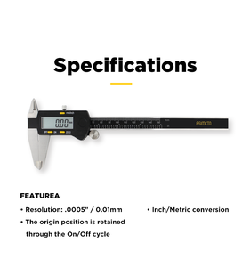 Calibro Digitale Elettrico ad Alta Precisione, Strumento di Misurazione 0-8 Pollici con Punte in Carburo - Product Image 3