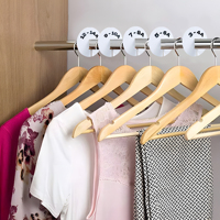 Étiquettes rondes en plastique coloré pour porte-vêtements, séparateurs de rayonnages