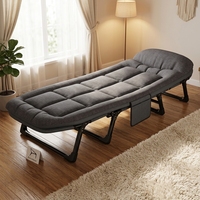 Lit pliant compact en gros avec cadre métallique et coussin confortable pour chambre à coucher et bureau