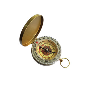 Da esterno portatile da viaggio all'aperto con bussola luminosa in ottone da campeggio orologio da tasca stile bussola luminosa con coperchio - Product Image 5