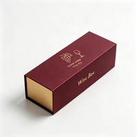Boîte à vin de luxe personnalisée en gros avec logo en relief, boîte d'emballage pour vin et champagne, boîte magnétique pour vin à l'encre de soja