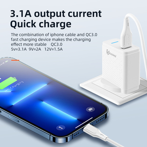 Charger <strong>UK</strong> Plug QC3.0 25W USB-A Fast Charger for iPhone Mobile Phone/tablet/PS3/<strong>PS4</strong> SCP With Type-C Cable Travel KAXINSI CH-259D - Product Image 5
