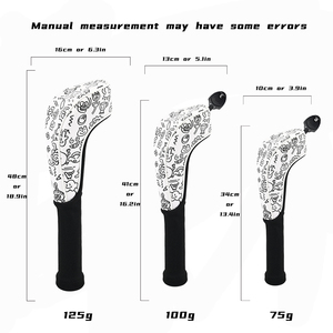 ปลอกคลุมหัวไม้กอล์ฟลายพิมพ์ ปลอกคลุมไดรเวอร์ ไม้แฟร์เวย์ ไม้ไฮบริด พัตเตอร์ ปลอกคลุมหัวไม้ PU พร้อมผ้าถัก - Product Image 6